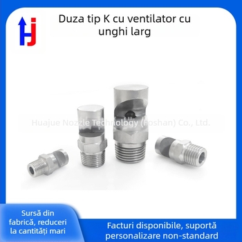 Duza de pulverizare din oțel inoxidabil, cu unghi larg, tip K, pentru răcire industrială și reducerea prafului, filet exterior