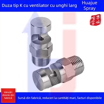 Duza de pulverizare din oțel inoxidabil, cu unghi larg, tip K, pentru răcire industrială și reducerea prafului, filet exterior