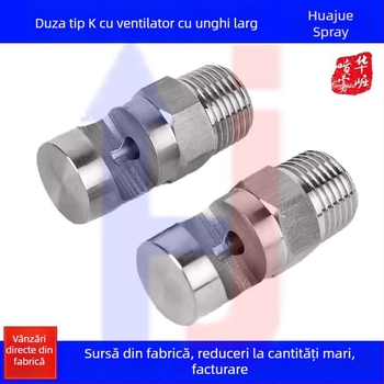 Duza de pulverizare din oțel inoxidabil, cu unghi larg, tip K, pentru răcire industrială și reducerea prafului, filet exterior