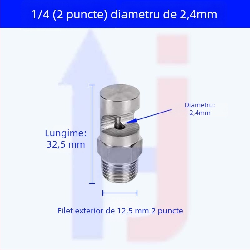 Duza de pulverizare din oțel inoxidabil, cu unghi larg, tip K, pentru răcire industrială și reducerea prafului, filet exterior