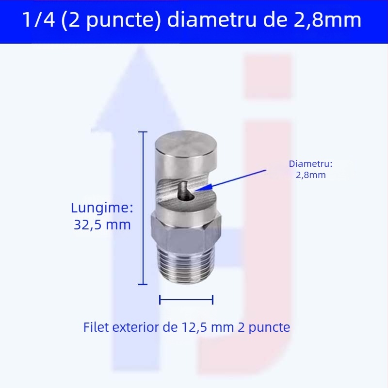Duza de pulverizare din oțel inoxidabil, cu unghi larg, tip K, pentru răcire industrială și reducerea prafului, filet exterior