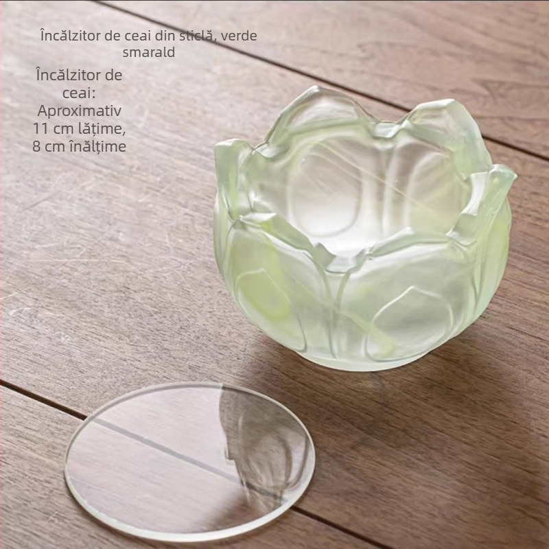 Ceainic din sticlă premium pentru ceai de flori, capacitate mică, sticlă borosilikată rezistentă la căldură și accesorii pentru ceai