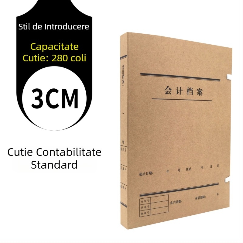 Cutie de fișiere contabile A4, hârtie fără acid GB-PH8