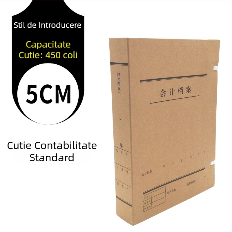 Cutie de fișiere contabile A4, hârtie fără acid GB-PH8