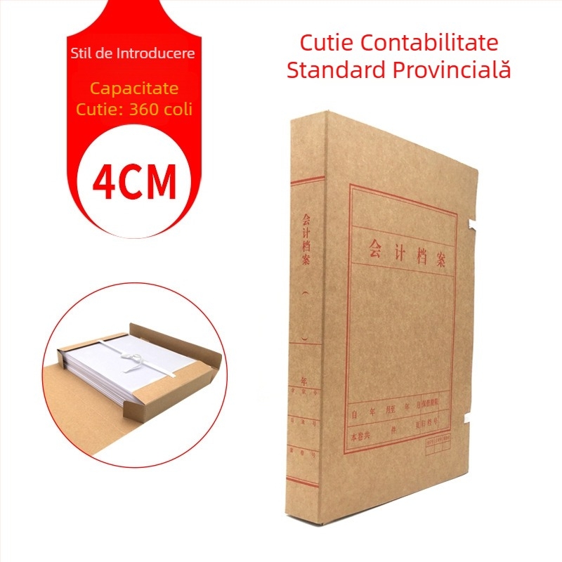 Cutie de fișiere contabile A4, hârtie fără acid GB-PH8