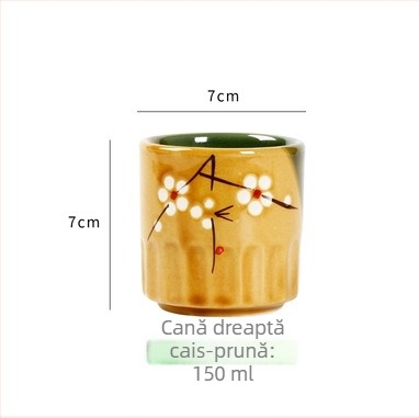 Ceașcă de ceai ceramică, stil retro, teracotă, mică pentru uz casnic