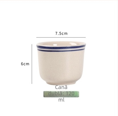 Ceașcă de ceai ceramică, stil retro, teracotă, mică pentru uz casnic