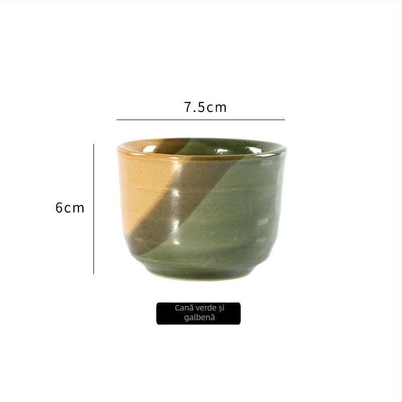 Ceașcă de ceai ceramică, stil retro, teracotă, mică pentru uz casnic