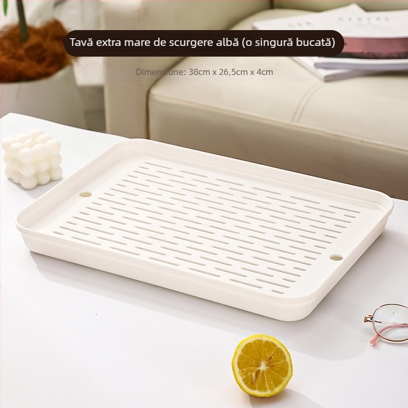 Tavă de ceai pentru casă – design modern, lux ușor, cu drenaj, mic set pentru ceai, stil minimalist chinezo-nordic pentru sufragerie și bucătărie