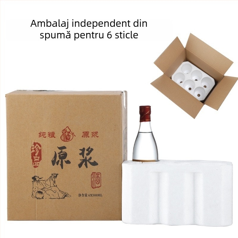 Sticlă goală de 500 ml din sticlă pentru distilație casnică – recipient pentru băuturi alcoolice, cu gură clasică