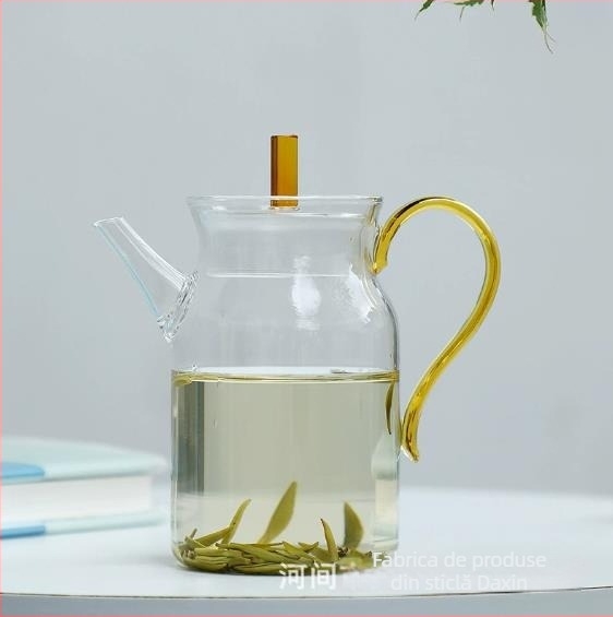 Ceainic din sticlă în stilul Dinastiei Song, pentru prepararea ceaiului verde, rezistent la temperaturi înalte