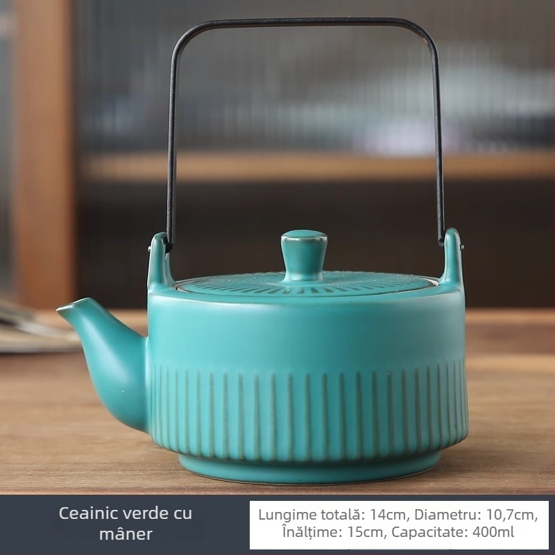 Ceainic ceramic în stil chinezesc nou, minimalist, cu filtru, set Kung Fu pentru ceai, ceainic de uz casnic de înaltă calitate