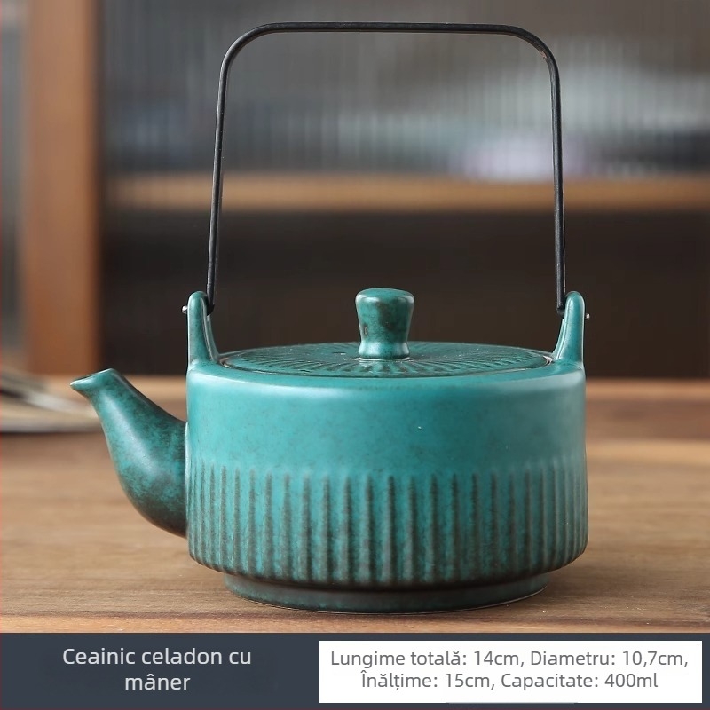 Ceainic ceramic în stil chinezesc nou, minimalist, cu filtru, set Kung Fu pentru ceai, ceainic de uz casnic de înaltă calitate