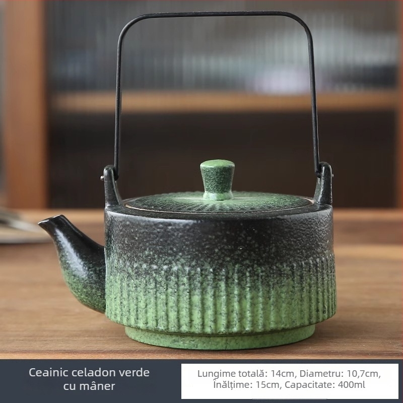 Ceainic ceramic în stil chinezesc nou, minimalist, cu filtru, set Kung Fu pentru ceai, ceainic de uz casnic de înaltă calitate