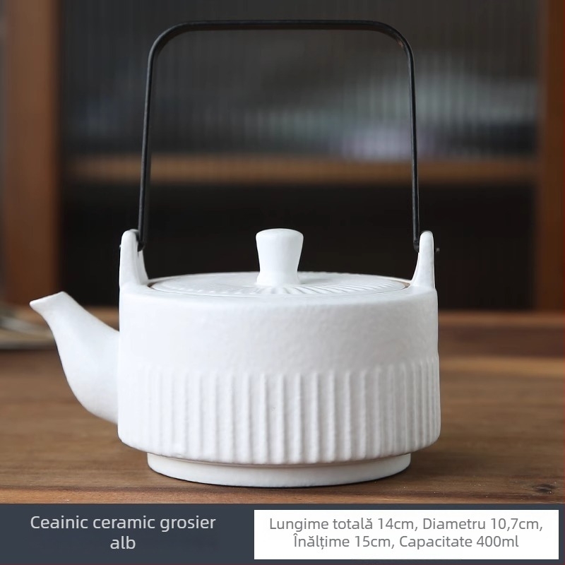 Ceainic ceramic în stil chinezesc nou, minimalist, cu filtru, set Kung Fu pentru ceai, ceainic de uz casnic de înaltă calitate