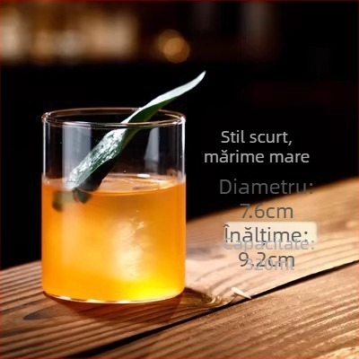 Pahar din sticlă cu pereți drepți, pahar pătrat pentru cocktail, pahar Long Island Iced Tea, pahar Collins subțire în stil japonez, pahar de whiskey