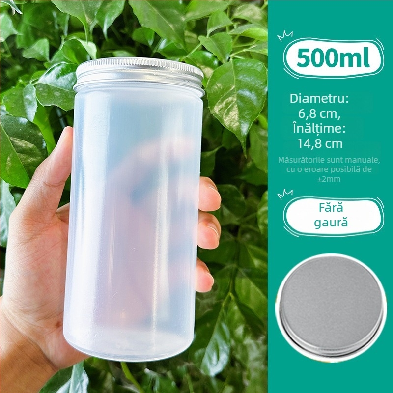 Sticlă de ceai cu lapte rezistentă la temperaturi înalte, finisaj mat, din plastic de unică folosință, gură largă