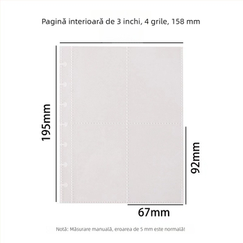Album de colecție pentru fani cu închidere cu nasture ciupercă de 3 inchi, patru compartimente pentru carduri, 20 de pagini, pentru 30 fotografii Polaroid, album DIY