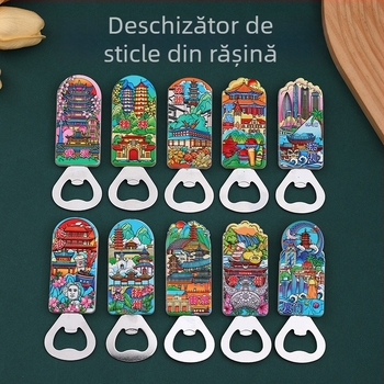 Deschizător magnetic pentru sticle cu logo, magnet pentru frigider, deschizător de bere portabil, multifuncțional pentru catering
