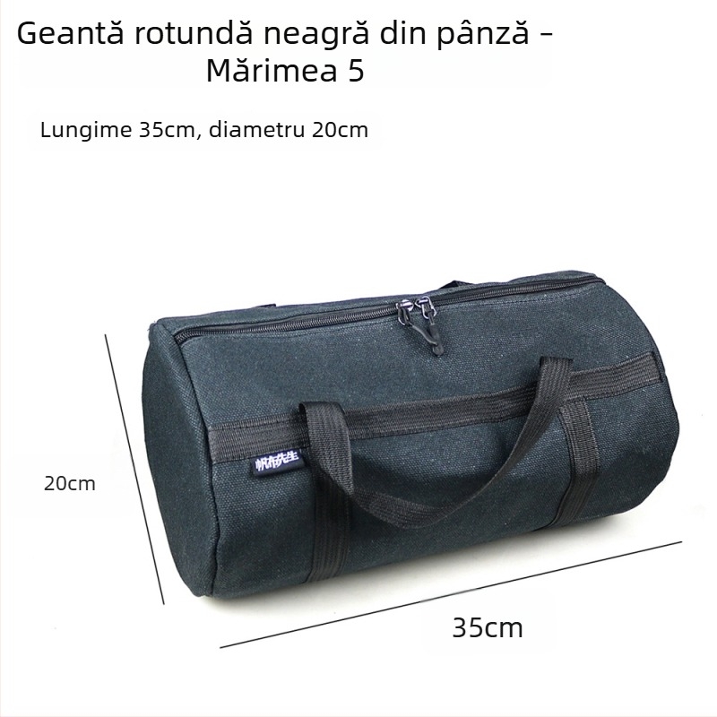 Geantă de unelte din pânză întărită pentru tâmplărie, geantă mare circulară de mână