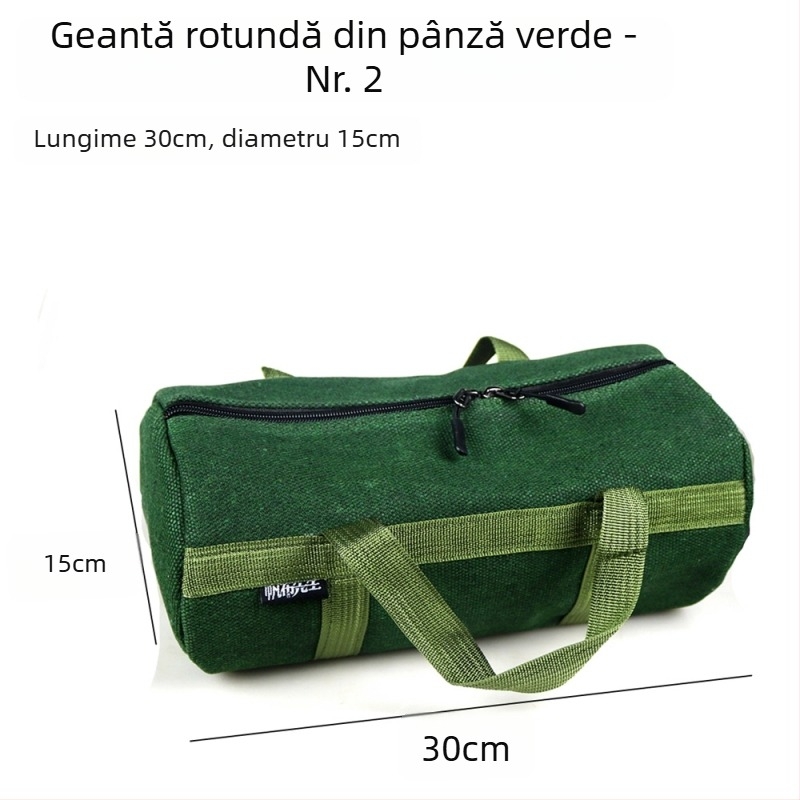 Geantă de unelte din pânză întărită pentru tâmplărie, geantă mare circulară de mână