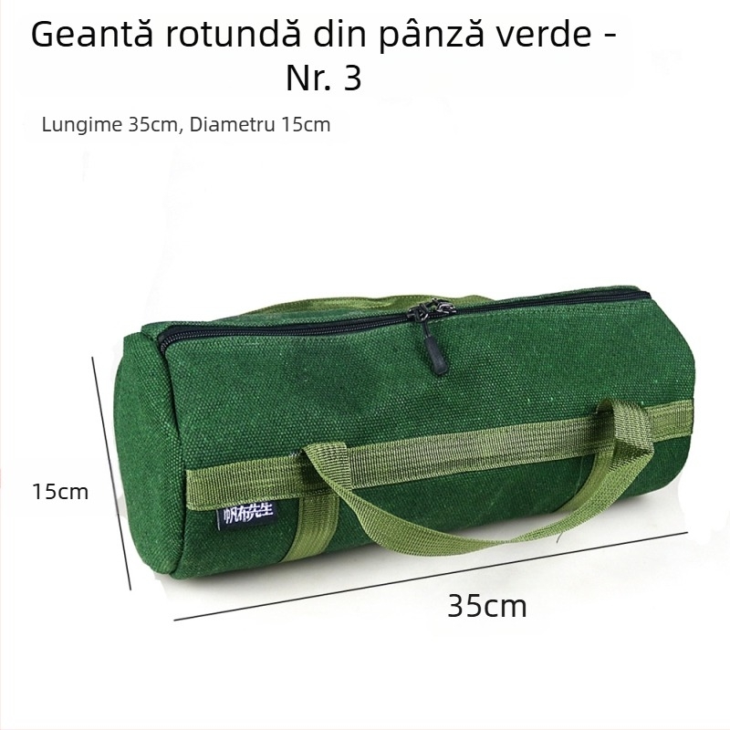 Geantă de unelte din pânză întărită pentru tâmplărie, geantă mare circulară de mână