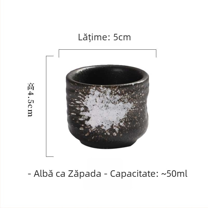 Pahar japonez de sake din ceramică, stil retro, rezistent la temperaturi înalte, capacitate 1–100 ml, un singur pahar