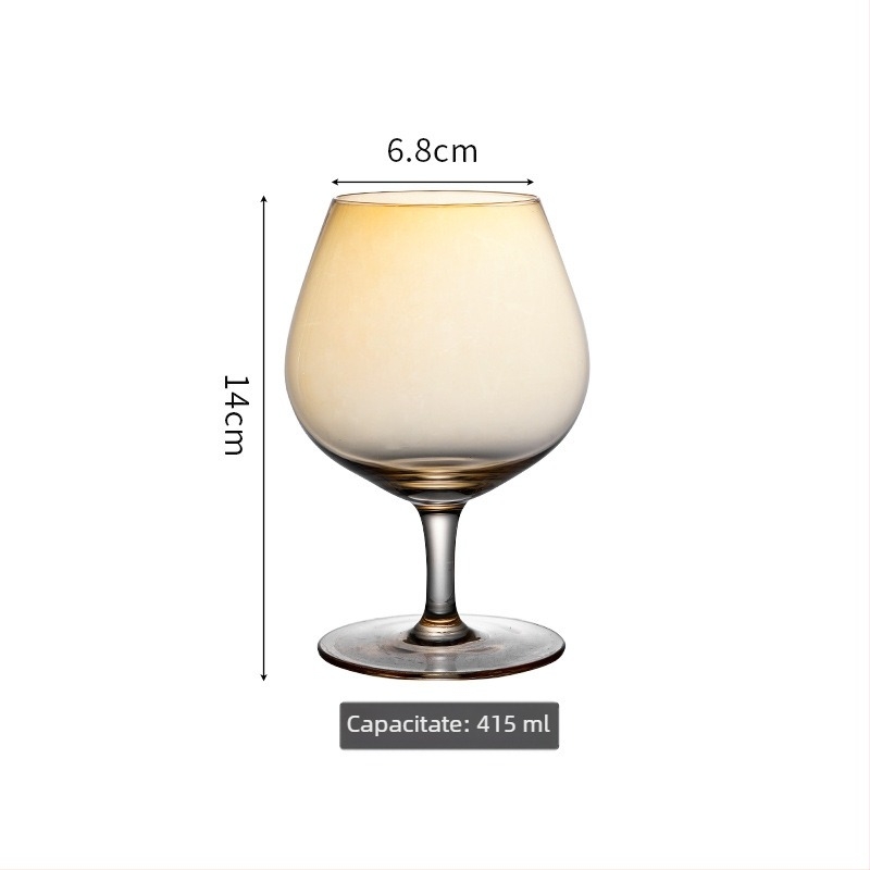 Pahar de vin din cristal cu picior negru electrogalvanizat, stil european pentru banchet