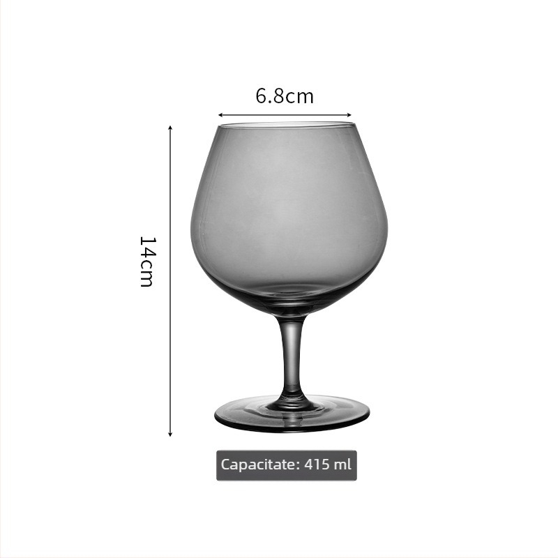 Pahar de vin din cristal cu picior negru electrogalvanizat, stil european pentru banchet