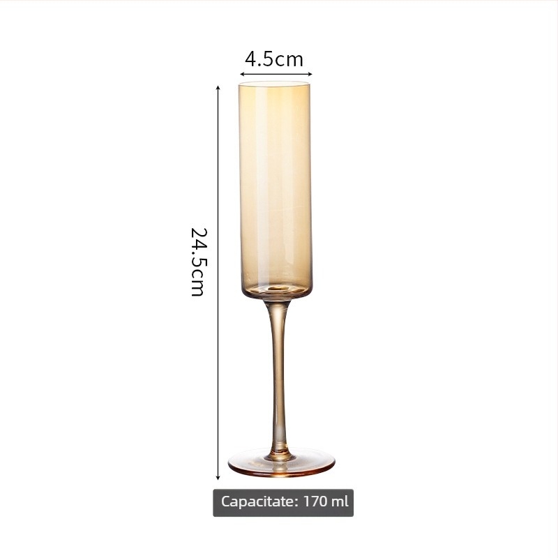 Pahar de vin din cristal cu picior negru electrogalvanizat, stil european pentru banchet