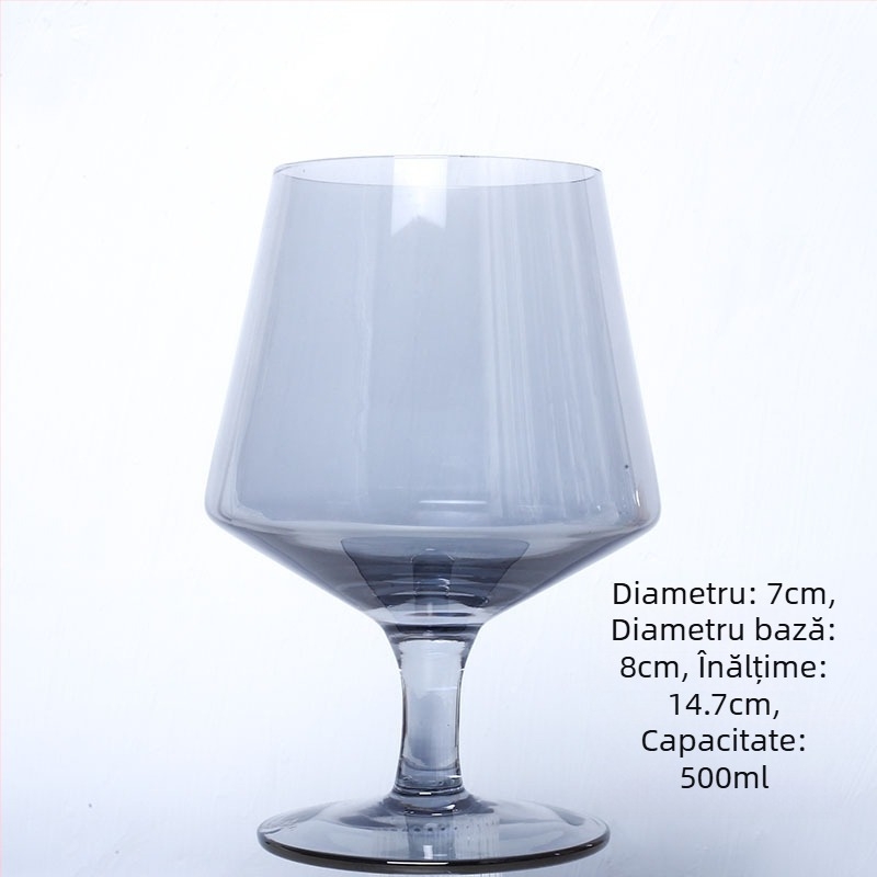 Pahar de vin din cristal cu picior negru electrogalvanizat, stil european pentru banchet