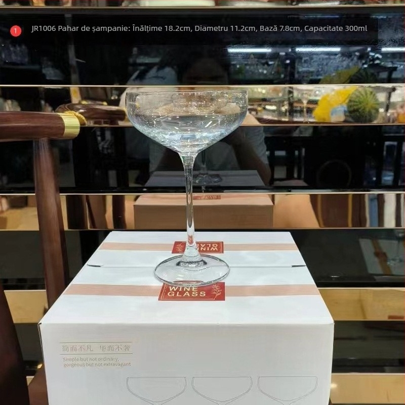 Pahar de cristal clasic pentru martini, pahar de cocktail de bar vintage, pahar cu formă de fluture pentru șampanie, pahar turn, pahar pentru băuturi și sucuri