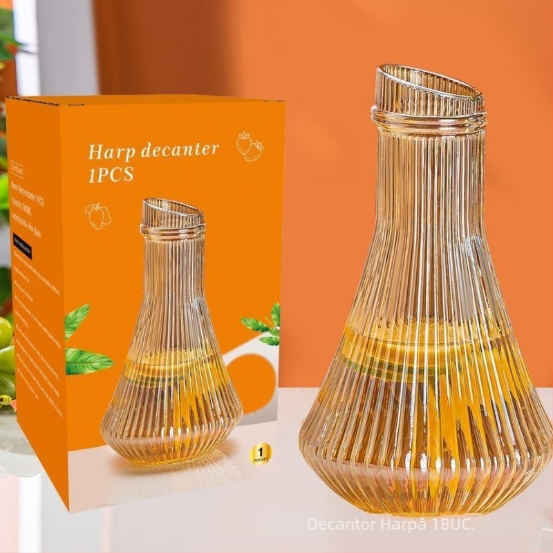 Decantator rotativ pentru vin roșu din cristal – set de accesorii pentru vin, uz casnic