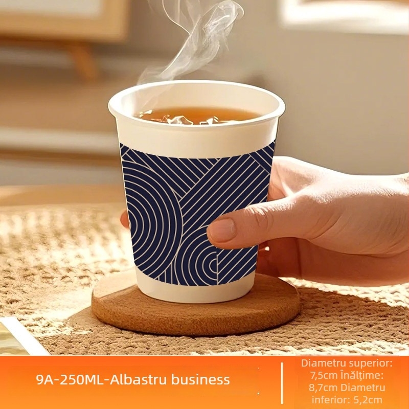Pahar de hârtie de unică folosință 250 ml, cu model animație, pentru casă și birou, imprimare personalizată promoțional