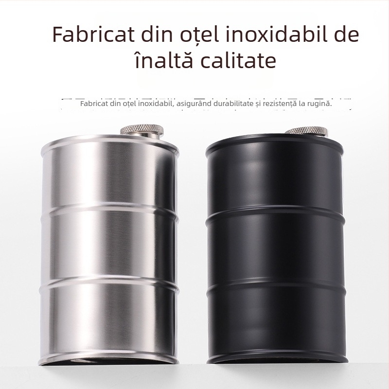 Flacon cilindric din oțel inoxidabil 304, în formă de butoi, capacitate mare