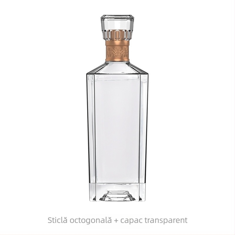 Sticlă de 500 ml, sticlă goală pentru băuturi, ambalaj cu cutie din carton cu opt fețe, set pentru uz casnic