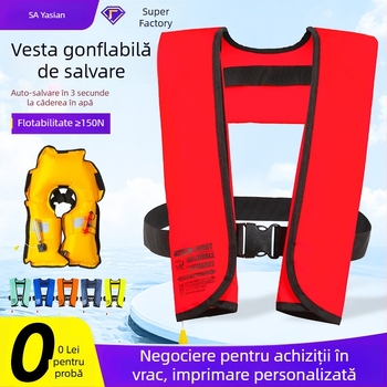 Vestă de salvare gonflabilă automată pentru adulți, cu plutabilitate mare, pentru bărci și autovehicule, ușoară și portabilă, vestă de supraviețuire pentru pescuit