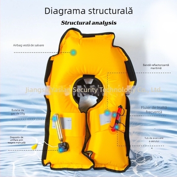 Vestă de salvare gonflabilă automată pentru adulți, cu plutabilitate mare, pentru bărci și autovehicule, ușoară și portabilă, vestă de supraviețuire pentru pescuit