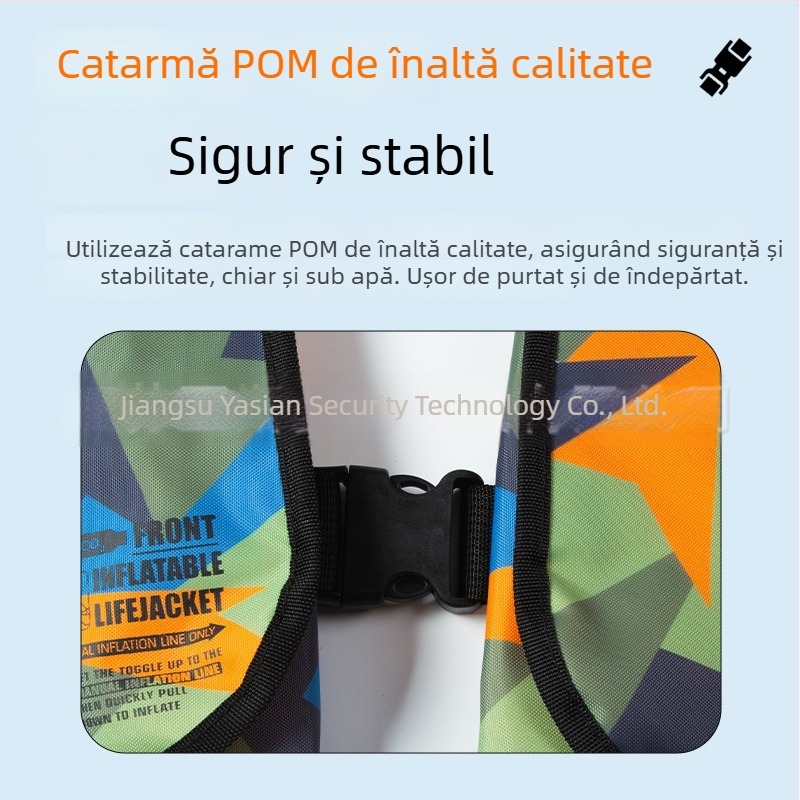 Vestă de salvare gonflabilă automată pentru adulți, cu plutabilitate mare, pentru bărci și autovehicule, ușoară și portabilă, vestă de supraviețuire pentru pescuit