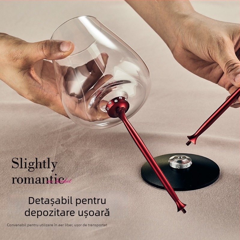Pahar rotativ pentru vin roșu în cutie cadou din cristal – sticlă de lux pentru uz casnic