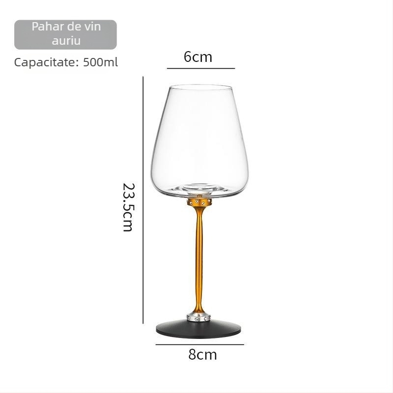 Pahar rotativ pentru vin roșu în cutie cadou din cristal – sticlă de lux pentru uz casnic