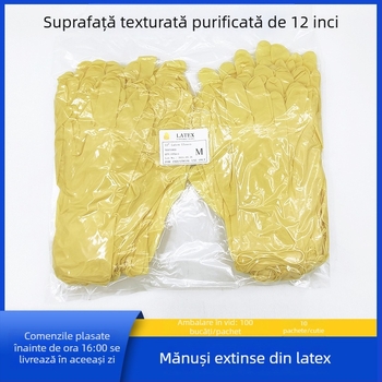 Mănuși din latex pentru încăpere curată, clasă 1000, anti-static, fără pudră, de unică folosință, 9–12 inchi, netede sau texturate, îngroșate
