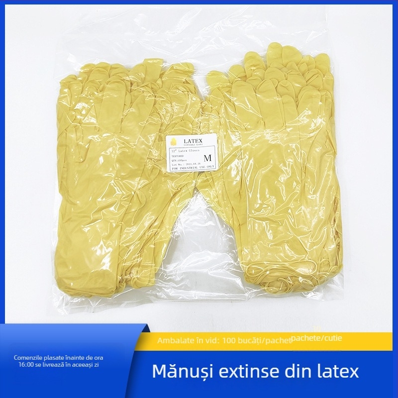 Mănuși din latex pentru încăpere curată, clasă 1000, anti-static, fără pudră, de unică folosință, 9–12 inchi, netede sau texturate, îngroșate