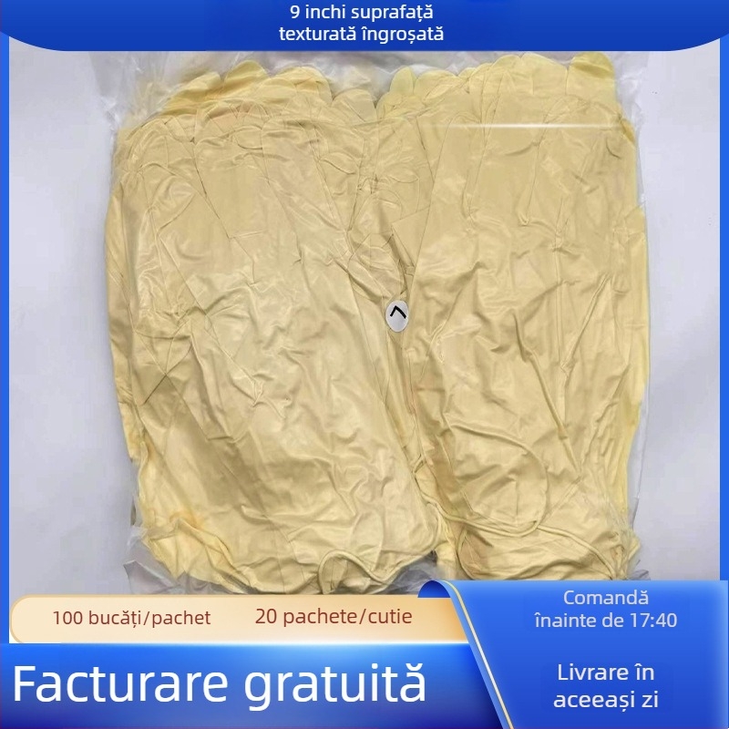 Mănuși din latex pentru încăpere curată, clasă 1000, anti-static, fără pudră, de unică folosință, 9–12 inchi, netede sau texturate, îngroșate