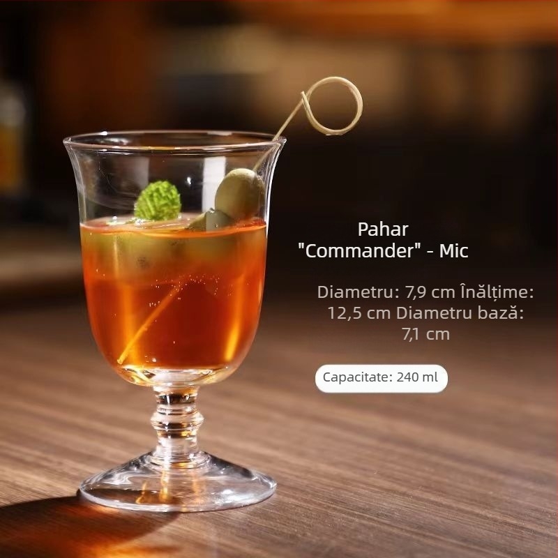 Serie ultra-subțire: pahar de cocktail Commander Cup în stil japonez pentru baruri și hoteluri