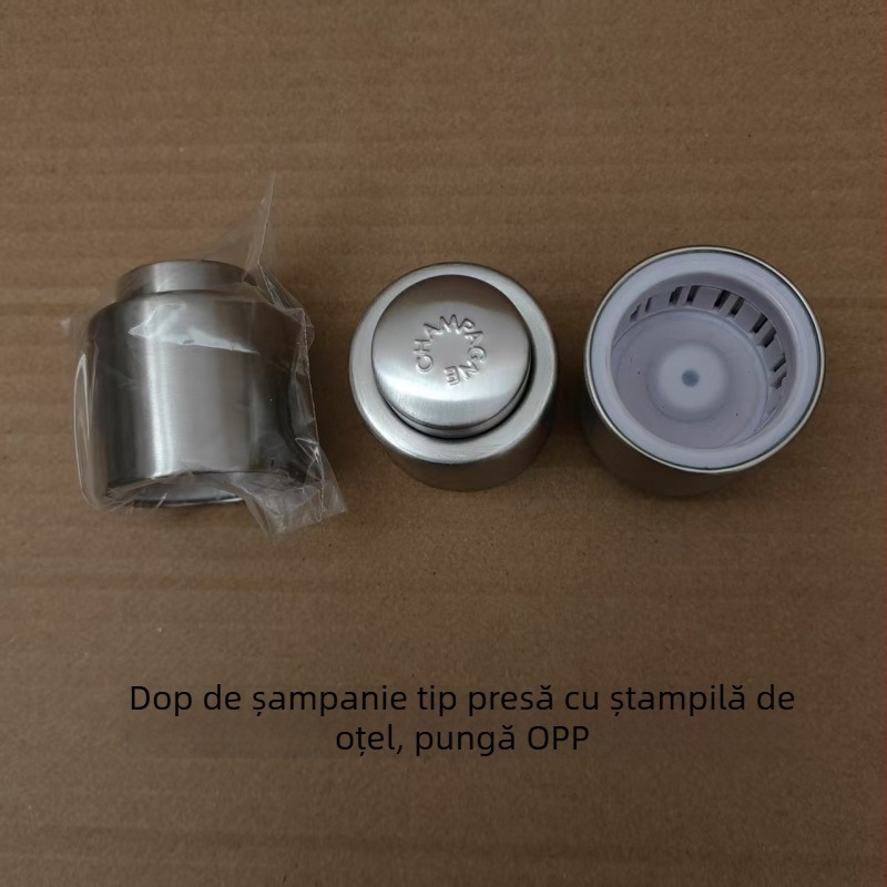 Stopper din oțel inoxidabil pentru șampanie cu etanșare vid – dop pentru sticle de vin