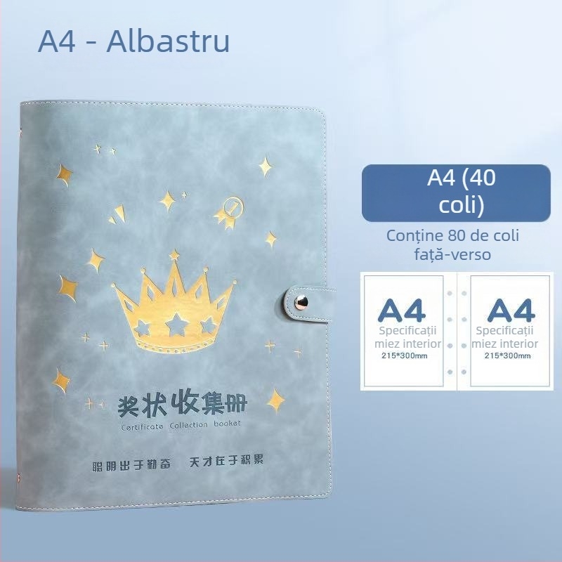 Carte de colecție pentru certificate A4/A3 pentru elevi
