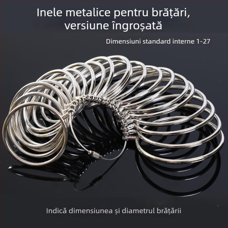 Unealtă de măsurare a dimensiunii brățării pentru circumferința încheieturii, instrument de măsurare a mărimii inelului, probare și corecție a formei circulare