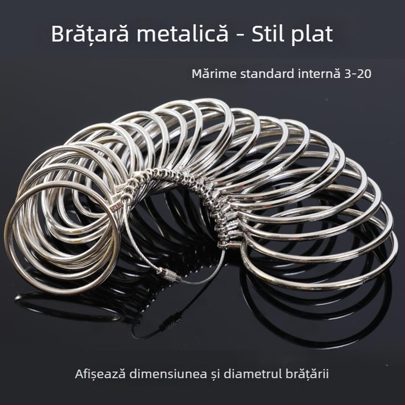 Unealtă de măsurare a dimensiunii brățării pentru circumferința încheieturii, instrument de măsurare a mărimii inelului, probare și corecție a formei circulare