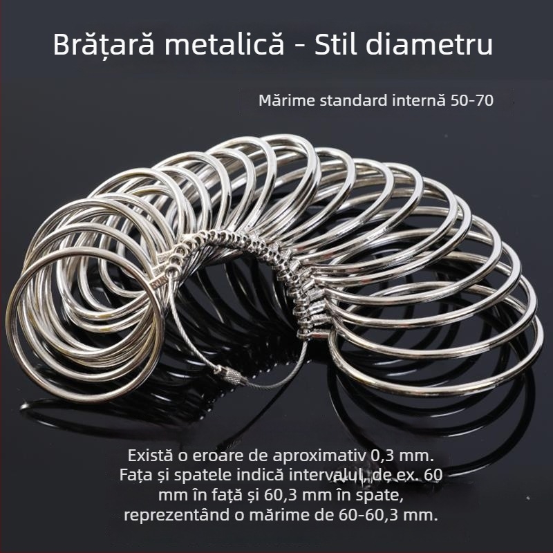 Unealtă de măsurare a dimensiunii brățării pentru circumferința încheieturii, instrument de măsurare a mărimii inelului, probare și corecție a formei circulare